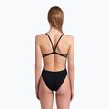 Vientisas moteriškas plaukimo kostiumas arena Lace Back Solid black/white 7