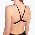 Vientisas moteriškas plaukimo kostiumas arena Lace Back Solid black/white 8