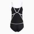 Moteriškas vientisas plaukimo kostiumas arena Icons Super Fly Back Solid black / white 2