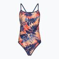 Moteriškas vientisas maudymosi kostiumėlis arena Reversible Swimsuit Challenge Back navy/multi