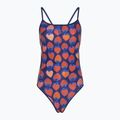 Moteriškas vientisas maudymosi kostiumėlis arena Reversible Swimsuit Challenge Back navy/multi 4