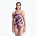 Moteriškas vientisas maudymosi kostiumėlis arena Reversible Swimsuit Challenge Back navy/multi 7