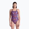 Moteriškas vientisas maudymosi kostiumėlis arena Reversible Swimsuit Challenge Back navy/multi 8