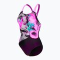 Moteriškas vientisas plaukimo kostiumas arena Imaginary Swim Pro Back black/shocking pink/multi 3