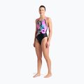 Moteriškas vientisas plaukimo kostiumas arena Imaginary Swim Pro Back black/shocking pink/multi 6