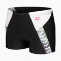 Vyriškos plaukimo trumpikės arena Stripe Swim Short black/white/multi 3
