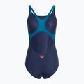 Moteriškas vientisas plaukimo kostiumas arena Foggy Dots Swim Pro Back navy / blue cosmo 2