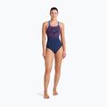 Moteriškas vientisas plaukimo kostiumas arena Foggy Dots Swim Pro Back navy / blue cosmo 2