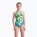 Vaikiškas vientisas plaukimo kostiumas arena Star Shaped Swim Tech L blue river/soft green/multi 5