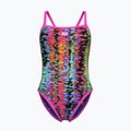 Moteriškas vientisas plaukimo kostiumas arena Reversible Swimsuit Challenge Back royal multi/shocking pink 2