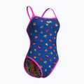 Moteriškas vientisas plaukimo kostiumas arena Reversible Swimsuit Challenge Back royal multi/shocking pink 6