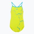 Vaikiškas vientisas plaukimo kostiumas arena Star Graphic Lightdrop Back soft green / turquoise