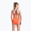 Vaikiškas vientisas plaukimo kostiumas arena Star Graphic Lightdrop Back bright coral / plum 3