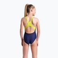 Vaikiškas vientisas plaukimo kostiumas arena Light Tricks Swim Pro Back navy/soft green/multi 7