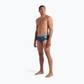 Vyriškos plaukimo trumpikės arena One Low Waist Short Big Logo asphalt/turquise 2