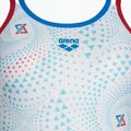 Moteriškas vientisas maudymosi kostiumėlis arena One Fireflow Double Cross red/blue river/white multi 3