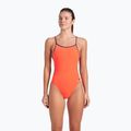 Vientisas moteriškas plaukimo kostiumas arena Lace Back Solid bright coral/plum