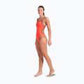 Vientisas moteriškas plaukimo kostiumas arena Lace Back Solid bright coral/plum 2