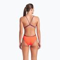 Vientisas moteriškas plaukimo kostiumas arena Lace Back Solid bright coral/plum 3