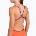 Vientisas moteriškas plaukimo kostiumas arena Lace Back Solid bright coral/plum 5