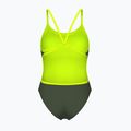 Vientisas moteriškas plaukimo kostiumas arena Lace Back Solid dark sage/artic lime 2