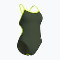 Vientisas moteriškas plaukimo kostiumas arena Lace Back Solid dark sage/artic lime 3