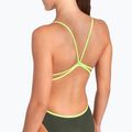 Vientisas moteriškas plaukimo kostiumas arena Lace Back Solid dark sage/artic lime 9