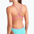 Vientisas moteriškas plaukimo kostiumas arena Lace Back Solid water/shocking pink 5