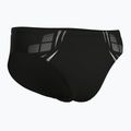 Vyriškos plaukimo glaudės arena Poseidonia Swim Briefs black/white 3