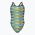 Moteriškas vientisas maudymosi kostiumėlis arena Racing Stripe Xcriss Cross black multi/black