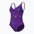 Moteriškas vientisas maudymosi kostiumėlis arena Abyss U Back multi plum/plum 4