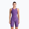 Moteriškas vientisas plaukimo kostiumas arena Powerskin ST Next LE Open Back leopard skin violet
