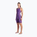 Moteriškas vientisas plaukimo kostiumas arena Powerskin ST Next LE Open Back leopard skin violet 2