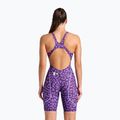 Moteriškas vientisas plaukimo kostiumas arena Powerskin ST Next LE Open Back leopard skin violet 3
