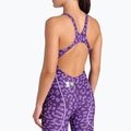 Moteriškas vientisas plaukimo kostiumas arena Powerskin ST Next LE Open Back leopard skin violet 5