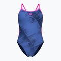 Moteriškas vientisas maudymosi kostiumėlis arena Arch Lace Back multi blue/navy/shocking pink