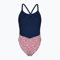 Moteriškas vientisas maudymosi kostiumėlis arena Pebbles Xcriss Cross multi white/navy 2