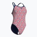 Moteriškas vientisas maudymosi kostiumėlis arena Pebbles Xcriss Cross multi white/navy 3