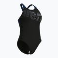 Moteriškas vientisas maudymosi kostiumėlis arena Flowing V Back black/navy 3