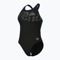 Moteriškas vientisas maudymosi kostiumėlis arena Flowing V Back black/navy 4