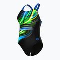 Moteriškas vientisas maudymosi kostiumėlis arena Bloom Swim Pro Back Lb multi black/black/blue china 4