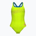 Moteriškas vientisas maudymosi kostiumėlis arena Logo Swim Pro artic lime/blue china