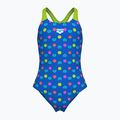 Vaikiškas vientisas maudymosi kostiumėlis arena Multiple Dot Swim Pro Back multi blue/artic lime