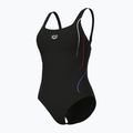 Moteriškas vientisas maudymosi kostiumėlis arena Ludovica Soft Curve Back black/black multi 4