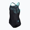 Vaikiškas vientisas maudymosi kostiumėlis arena Kikko Swim Pro Back black/water 3