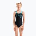 Vaikiškas vientisas maudymosi kostiumėlis arena Kikko Swim Pro Back black/water 5
