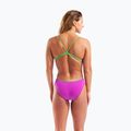 Moteriškas vientisas maudymosi kostiumėlis Arena Lace Back Solid very fuchsia/team green 7