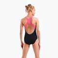Vaikiškas vientisas maudymosi kostiumėlis arena Dots Swim Pro Back black multi/black/shocking pink 7