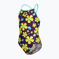 Vaikiškas vientisas maudymosi kostiumėlis arena Spring Lightdrop Back plum multi/water 3