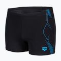 Vyriškos plaukimo trumpikės arena Graphic Swim Short black/turquoise 3